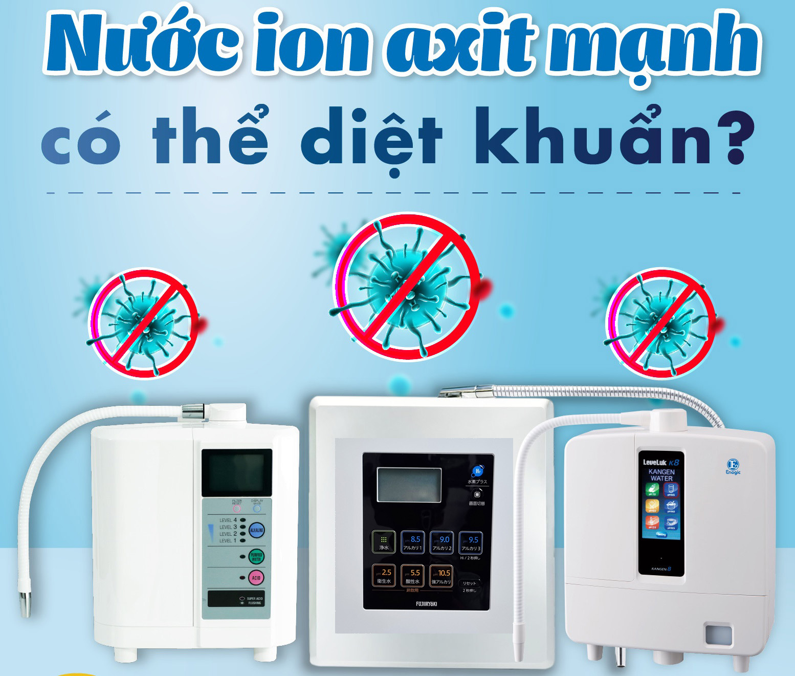 Khả Năng Diệt Khuẩn 99.99% Của Nước Ion Axit Mạnh Hipoclorơ (HClO)